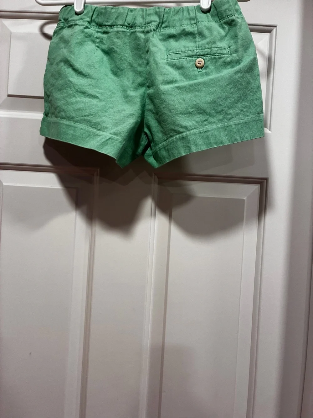 Crewcuts Mint Green High-Waist Cotton Blend Shorts